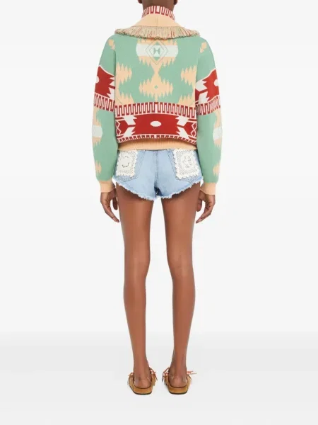 Cardigan Alanui cu franjuri din jacard