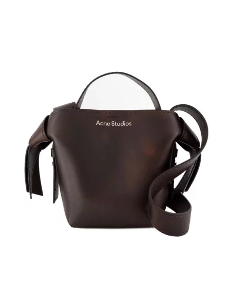 Torebka Acne Studios skórzana brązowa