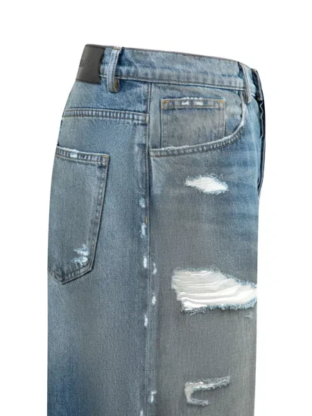 Baggy džíny Nahmias s oděrkami modré