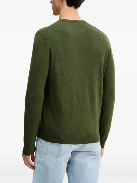 Pulover Benetton cu decolteu în V verde