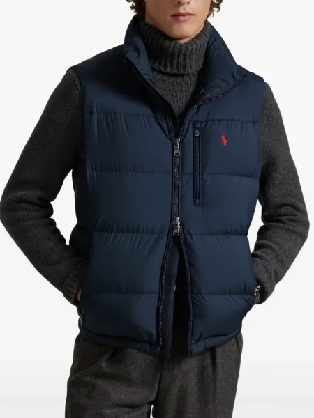 Manšestrové s límcem izolované polotričko Polo Ralph Lauren bílé