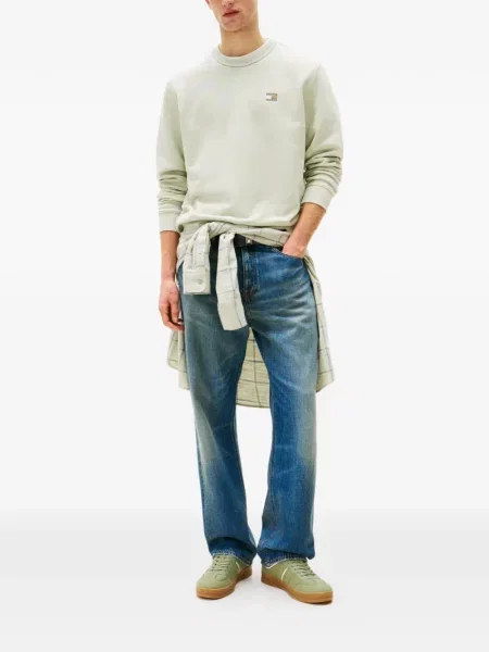 Hanorac Tommy Jeans cu autograf verde