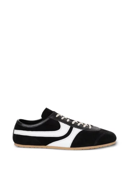 Sneakerși Dries Van Noten cu șireturi din piele negru