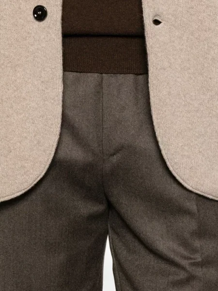 Pantaloni Zegna plisate maro