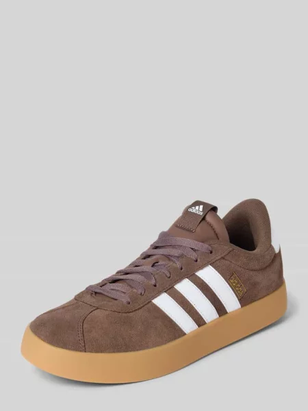 Adidas sneakersy nubukowe Vl Court brązowy