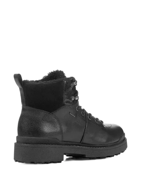 Botine Geox cu șireturi din dantelă negru