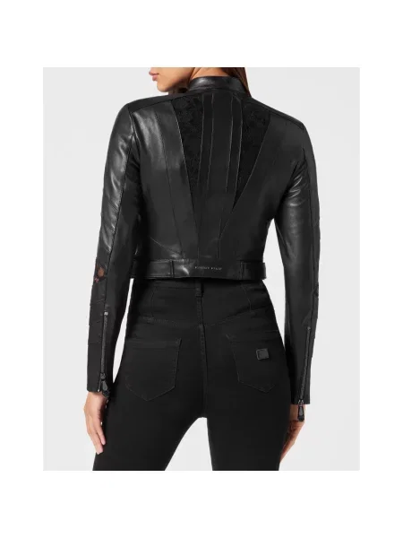 Kurtka skórzana Philipp Plein czarna