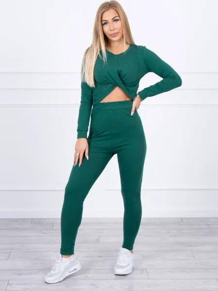 Bluză Kesi cu volane verde