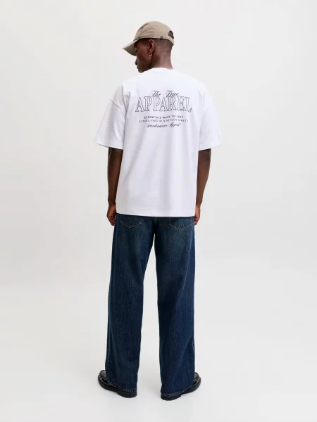 JACK & JONES Tričko JJEBARRON STUDIO čierna biela