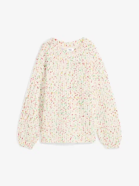 Gruby sweter oversize biały