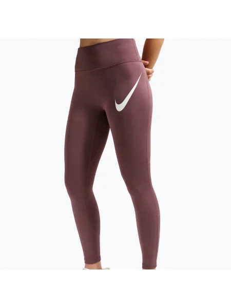 Легінси для бігу Nike Tempo Swoosh Run High-Waisted tattoo/white білі