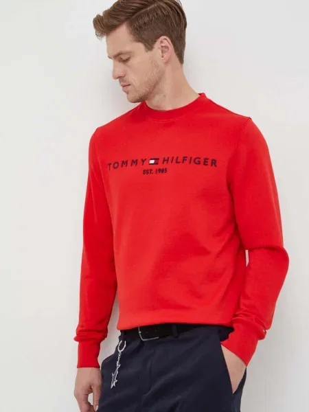 Tommy Hilfiger pulover rdeča