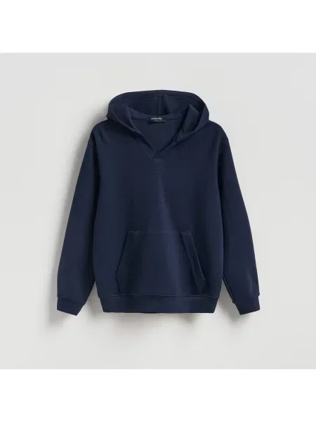 Reserved Kapucnis jersey pulcsi tengerészkék