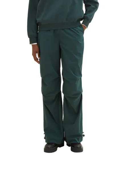 TOM TAILOR DENIM Nadrág sötétzöld