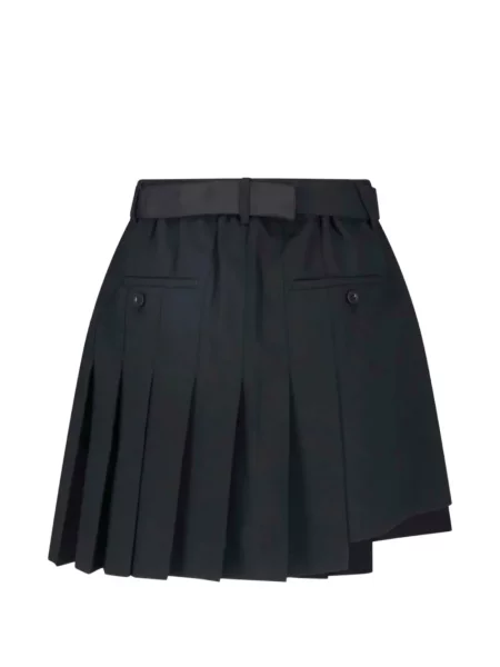 Cu centură fusta mini Sacai negru