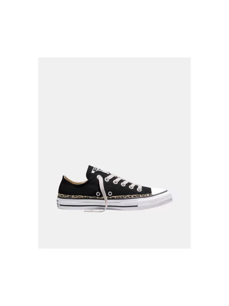 Pantofi Converse cu model leopard negru