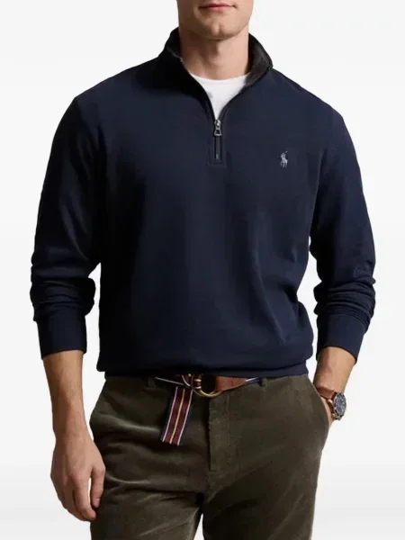 Бягане плетени панталон Polo Ralph Lauren на райета синьо