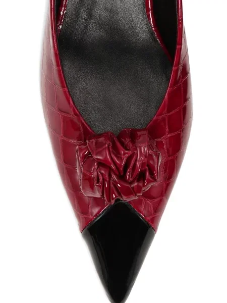 Pantofi cu toc Rotate Birger Christensen din piele slingback roșu