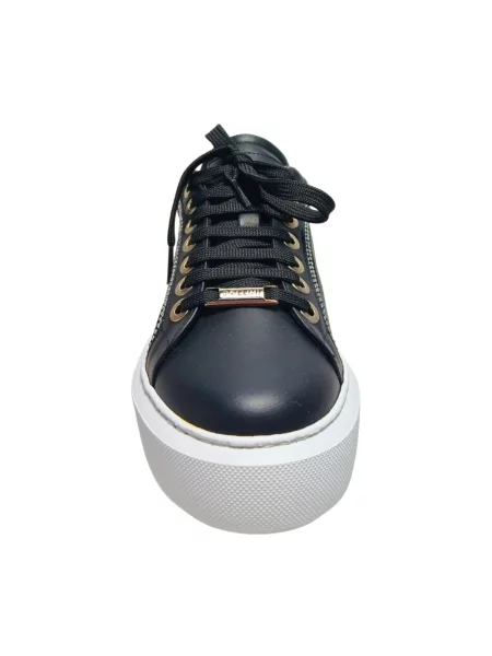 Sneakersy Pollini skórzane czarne