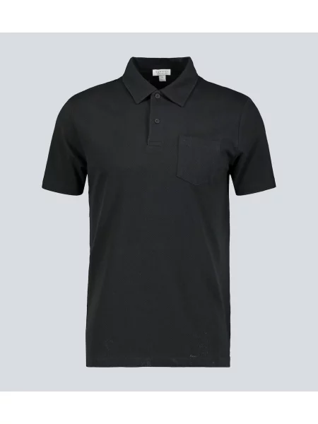 Polo majica Sunspel črna