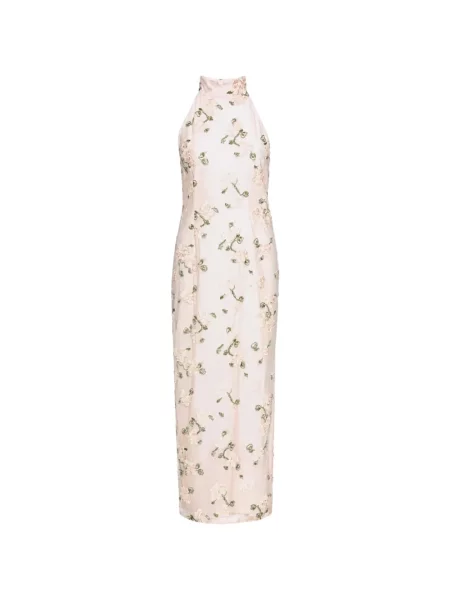 Rochie maxi Rotate Birger Christensen cu mărgele roz