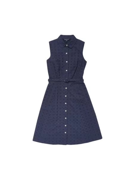 Sukienka koszulowa Brooks Brothers klasyczna niebieska