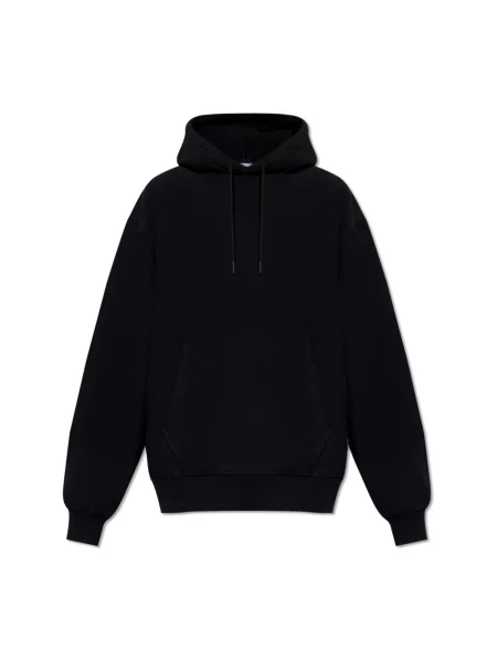 Bluza z kapturem Burberry z kapturem z logo niebieska