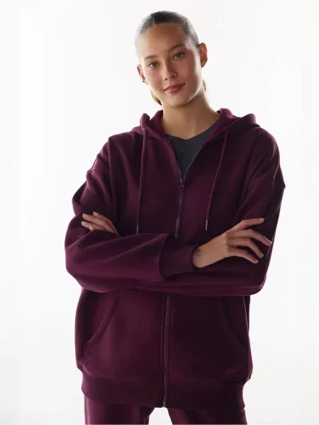 Penti Mikina Kapuzenpullover burgundská červeň