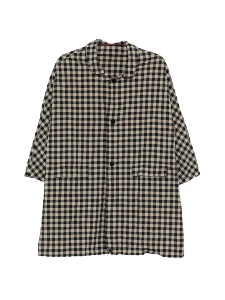 Płaszcz w kratę Daniela Gregis w kratę czarny