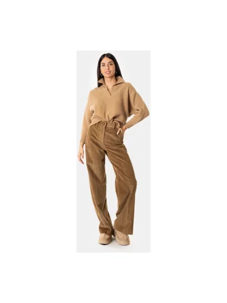 Sweter Weekend Max Mara wełniany brązowy