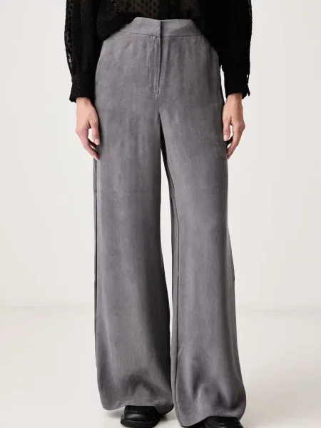 IBlues pantaloni straight pentru femei cu lyocell IBLQUINTO gri