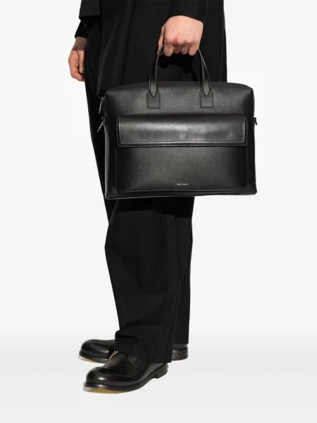 Geantă pentru laptop Paul Smith din piele negru