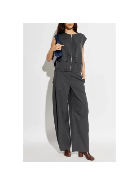 Spodnie Samsoe Samsoe wełniane szare