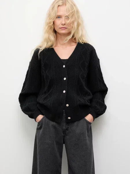 Answear.LAB cardigan din cașmir negru