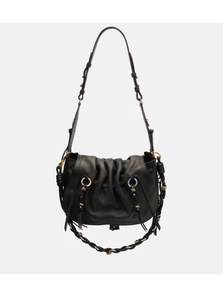 Kožená kožená taška Isabel Marant hnedá