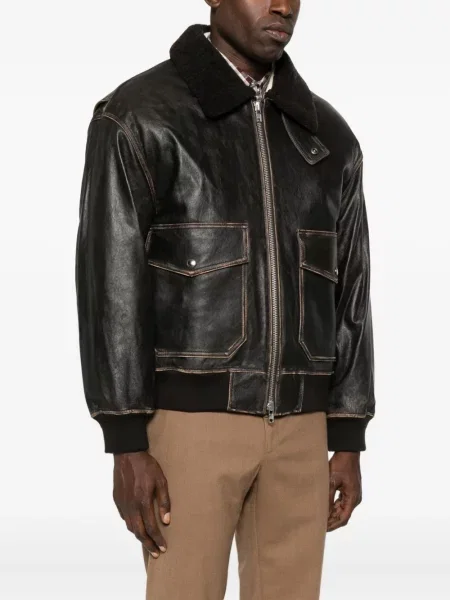 Kožni kaput Dunst smeđa