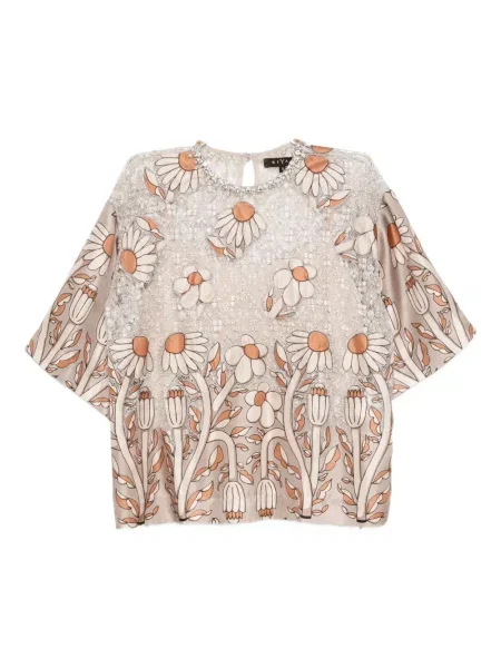 Top Biyan cu model floral cu imagine