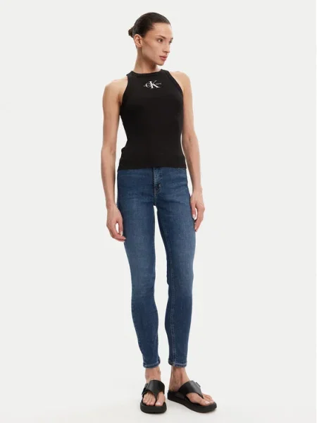 Дънки Calvin Klein Jeans синьо