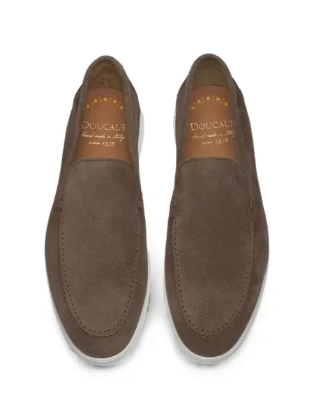Chiloți Doucal's din piele de căprioară slip-on maro