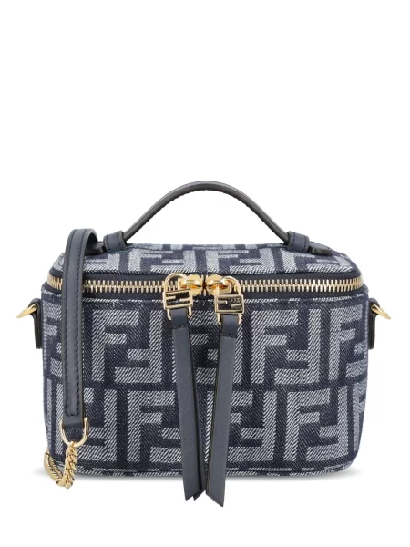 Geantă de mână Fendi din jacard albastru