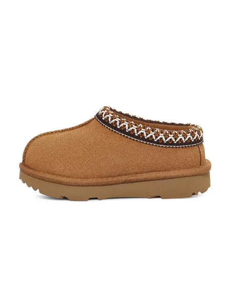 UGG пантофи за деца от велур T TASMAN II кафяво