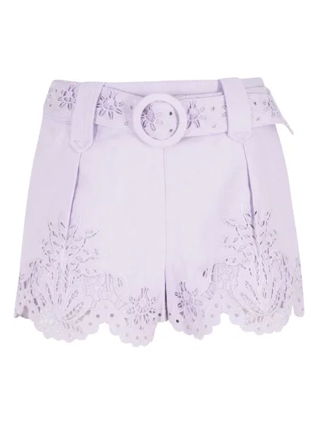 Szorty Farm Rio w geometryczne wzory fioletowe