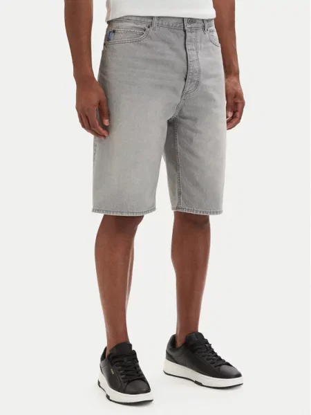 HUGO Kavbojke denim siv