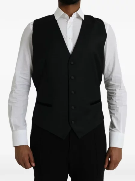 Vestă Dolce & Gabbana cu decolteu în V negru