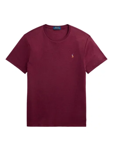 Kratak samt polo majica Polo Ralph Lauren s vezom crna