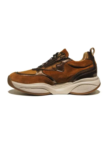 Sneakersy Xsensible skórzane brązowe