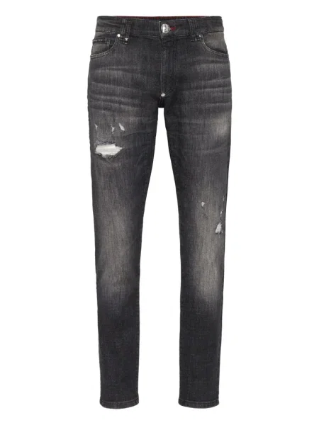 Blugi Philipp Plein cu 5 buzunare gri