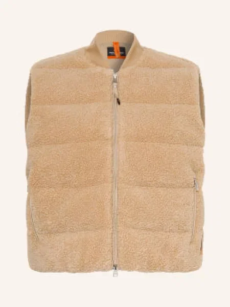 Parajumpers Péřová Vesta Simaw Z Plyšové Kožešiny světle hnědá