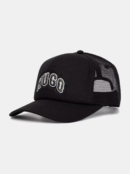 HUGO Blue trucker čepice Marsel-Trucker-Snake černý