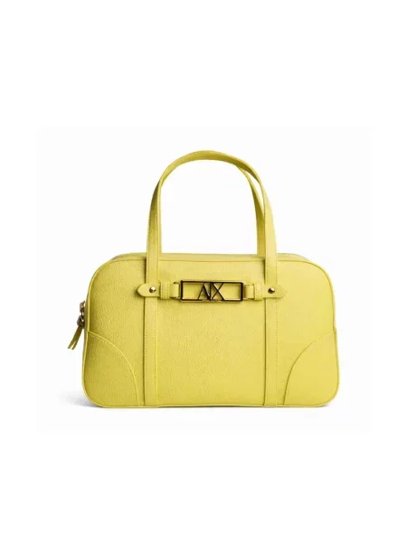 Torebka Armani Exchange skórzana żółta